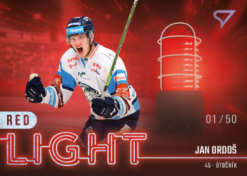 Jan Ordos Liberec Tipsport ELH 2022/23 SportZoo 2. serie Red Light /50 #RL-18